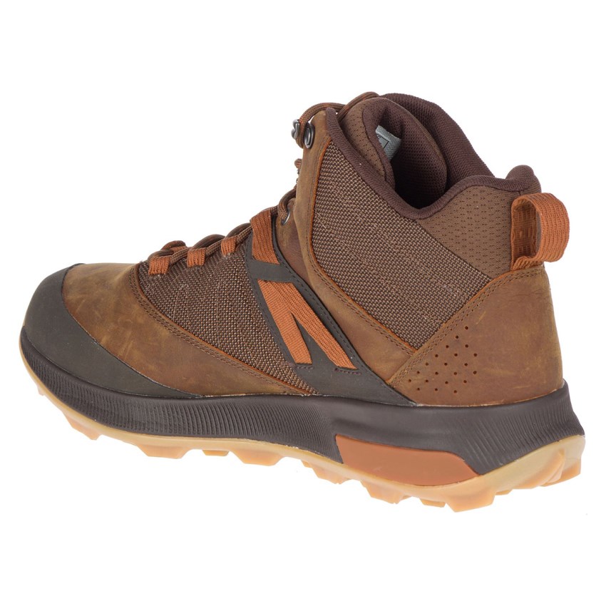 Bottes Merrell Zion Mid Waterproof Marron Homme | I.O.YNGB